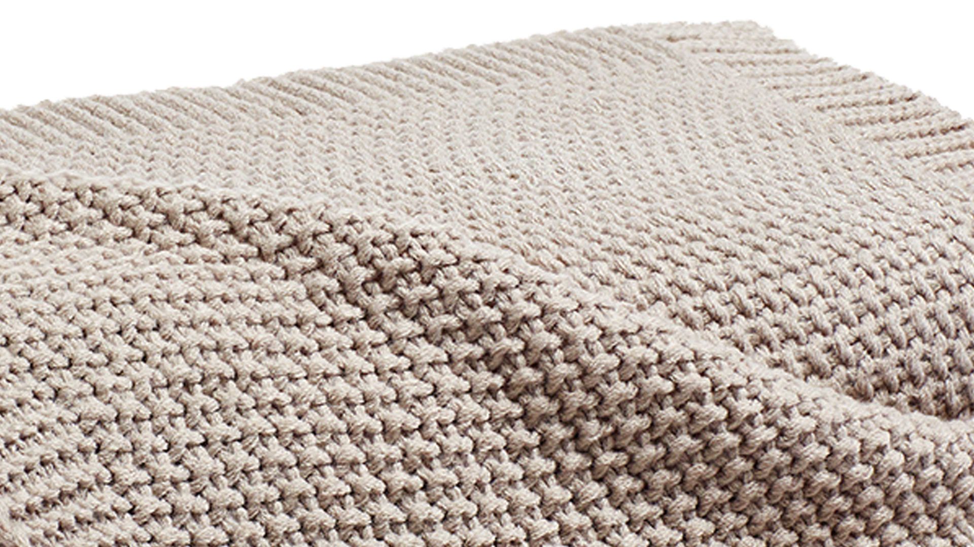 Wohndecke H. g. hahn haustextilien® aus Kunstfaser in Beige Strickdecke naturfarbene Kunstfaser - ca. 130 x 170 cm