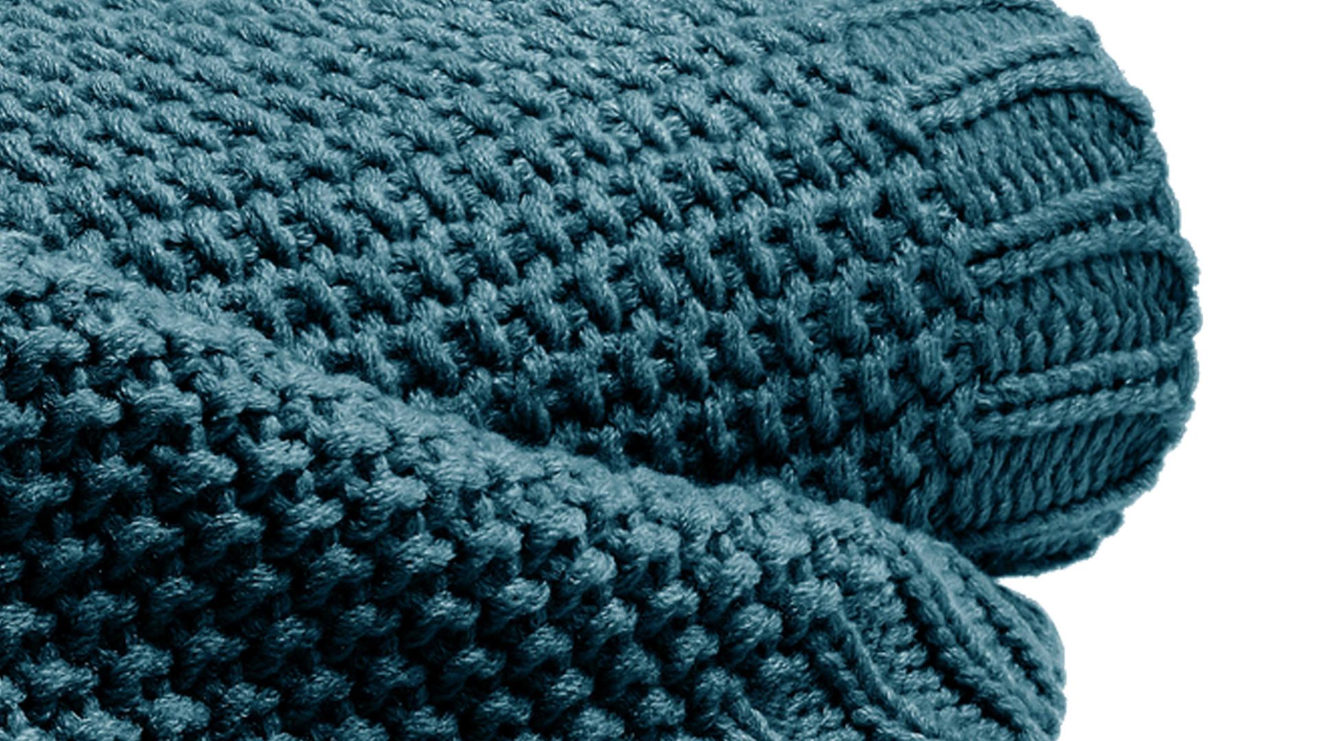 Wohndecke H. g. hahn haustextilien® aus Kunstfaser in Dunkelgrün HAHN Strickdecke smaragdfarbene Kunstfaser - ca. 130 x 170 cm