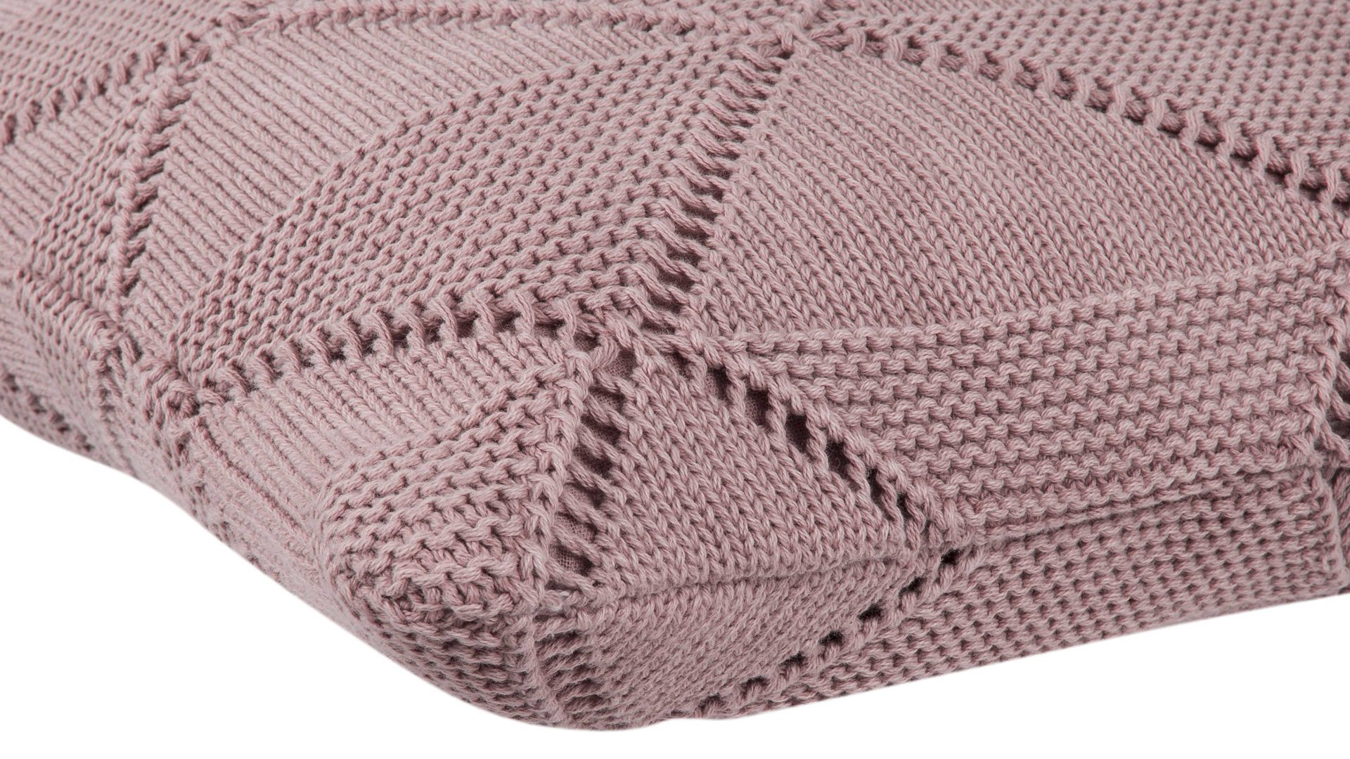 Kissenbezug /-hülle Magma sitting point aus Naturfaser in Rosa MAGMA Kissenhülle Purl altroséfarbene Baumwolle - ca. 50 x 50 cm