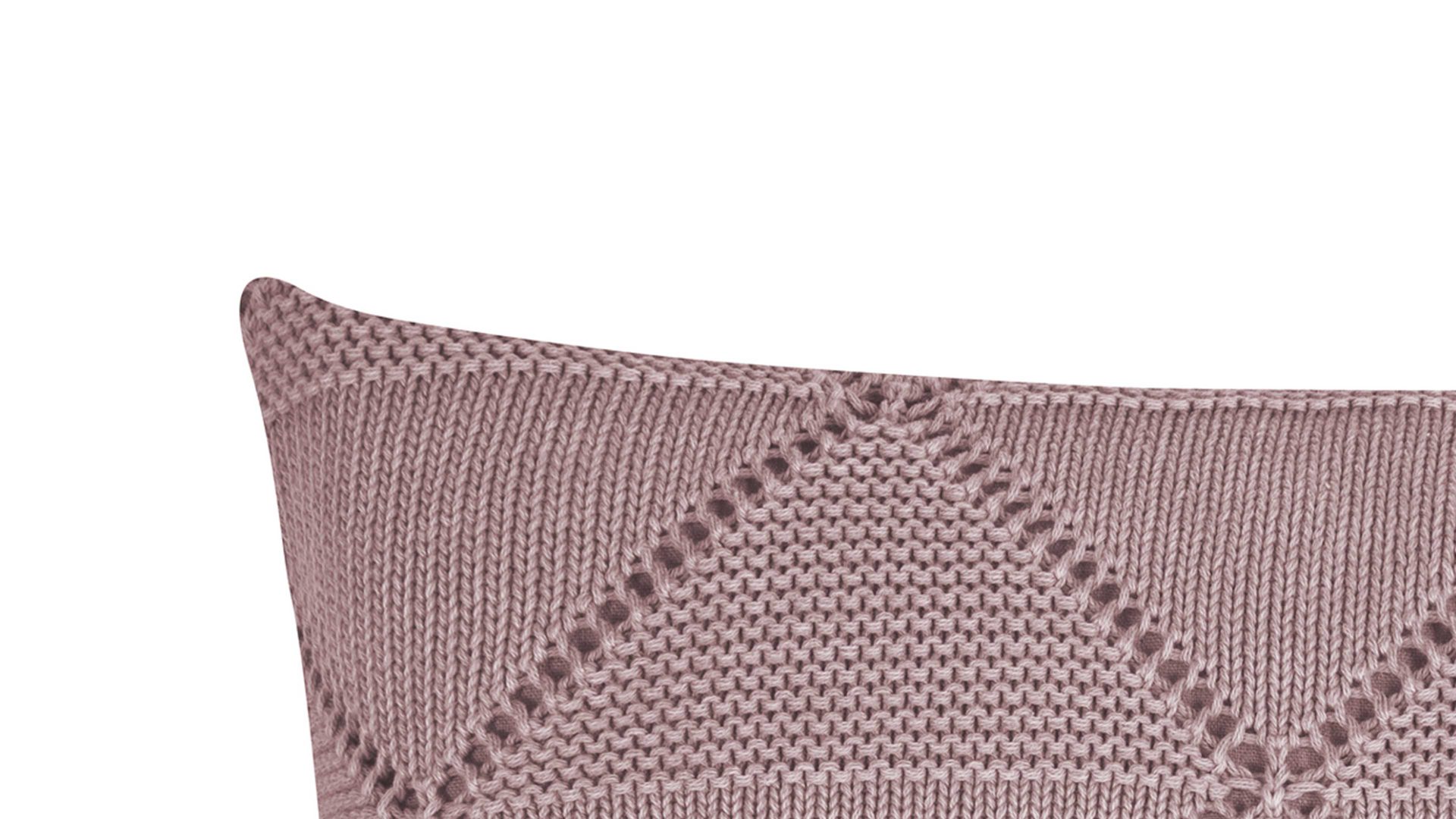 Kissenbezug /-hülle Magma sitting point aus Naturfaser in Rosa MAGMA Kissenhülle Purl altroséfarbene Baumwolle - ca. 50 x 50 cm