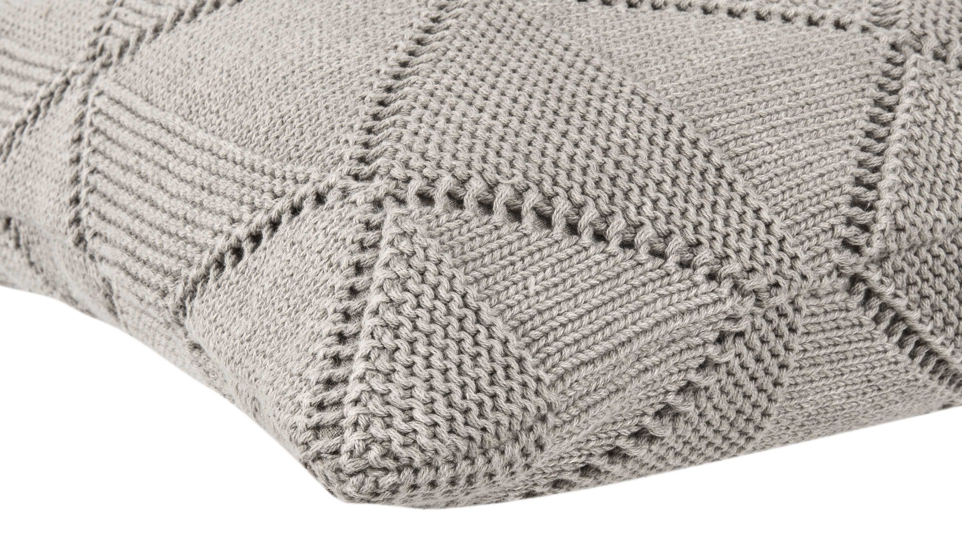 Kissenbezug /-hülle Magma sitting point aus Stoff in Beige MAGMA Kissenhülle Purl taupefarbene Baumwolle - ca. 50 x 50 cm