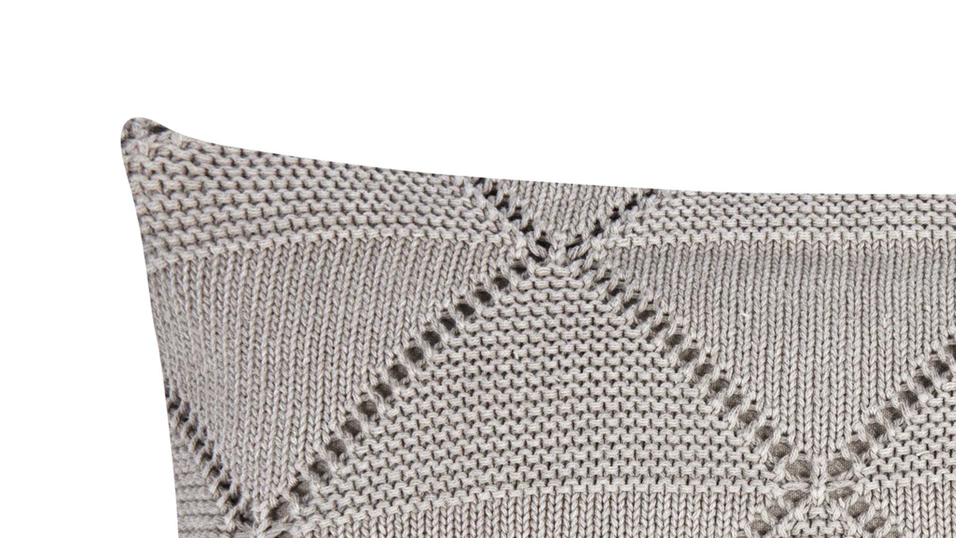 Kissenbezug /-hülle Magma sitting point aus Stoff in Beige MAGMA Kissenhülle Purl taupefarbene Baumwolle - ca. 50 x 50 cm