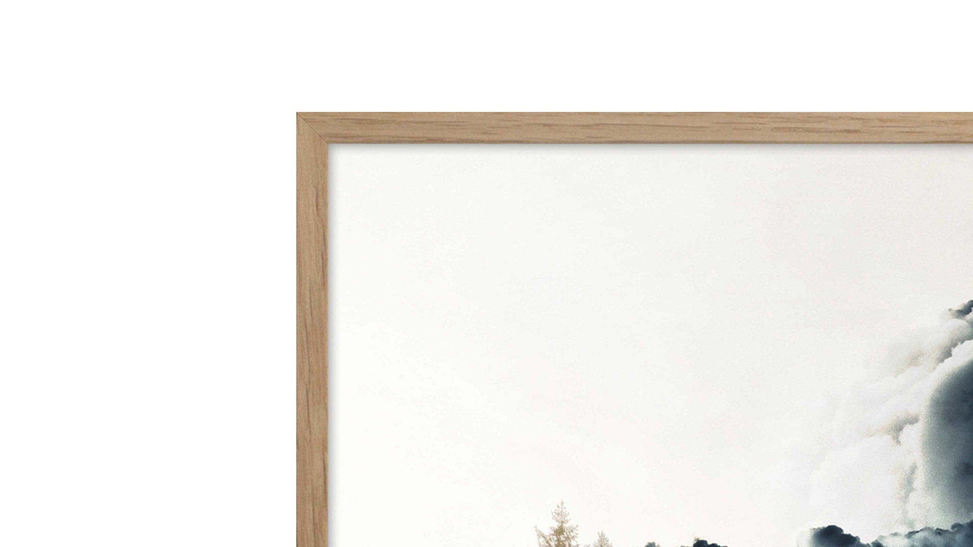 Kunstdruck Malerifabrikken aus Holz in Holzfarben Posterdruck The Rising Eichenholzrahmen – ca. 50 x 70 cm