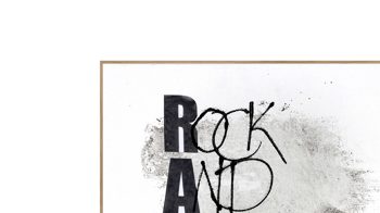 Kunstdruck Malerifabrikken aus Holz in Schwarz Posterdruck Rock an Roll bedrucktes Holz & Eiche – ca. 30 x 40 cm