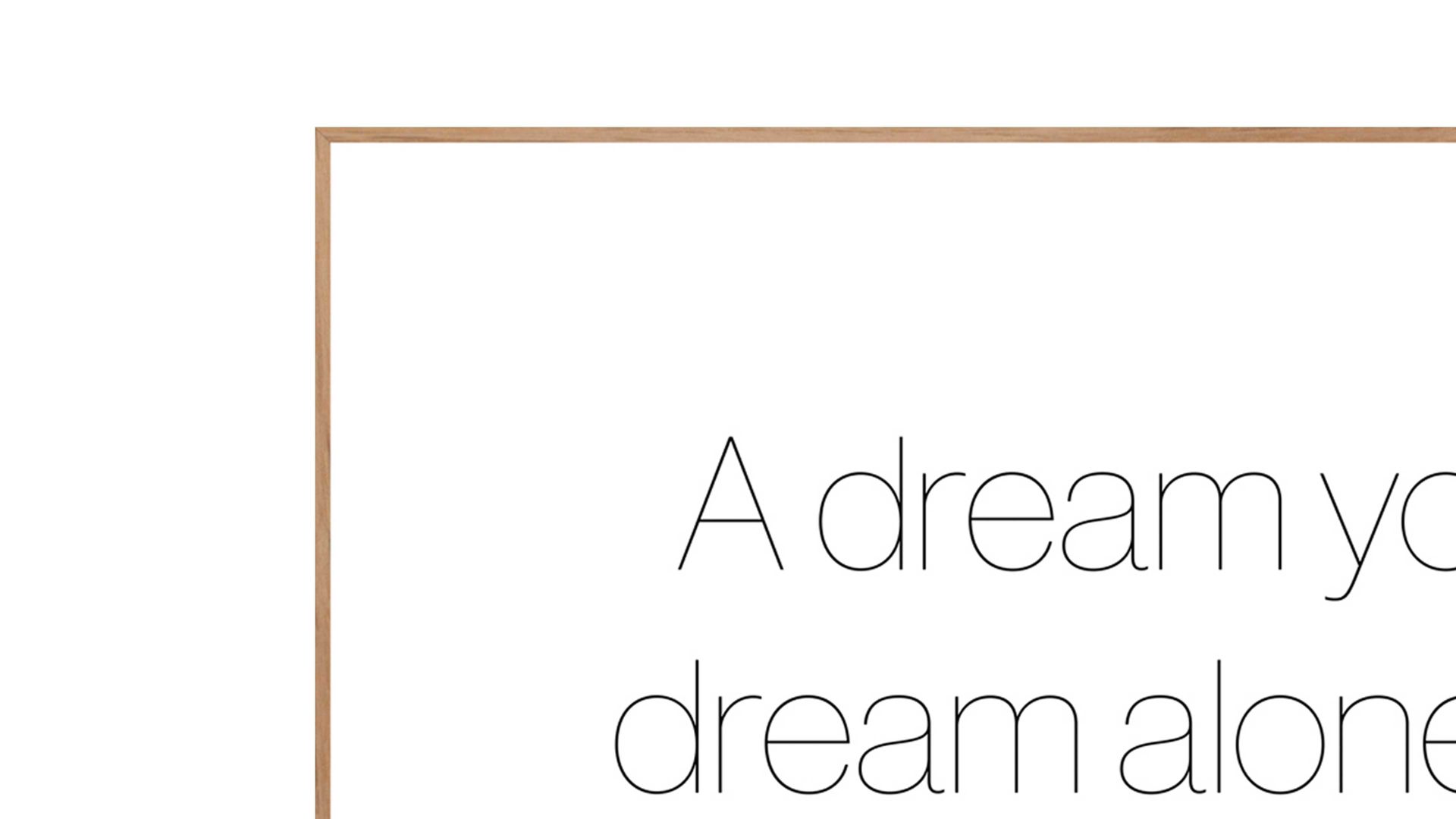 Kunstdruck Malerifabrikken aus Holz in Grau Posterdruck A Dream bedrucktes Holz & Eiche – ca. 70 x 100 cm