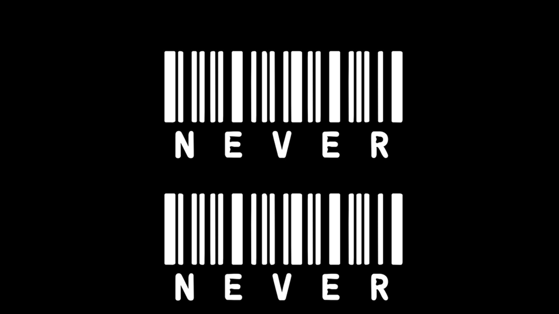 Kunstdruck Malerifabrikken aus Holz in Schwarz Posterdruck Never Give Up bedrucktes Holz & Eiche – ca. 50 x 70 cm