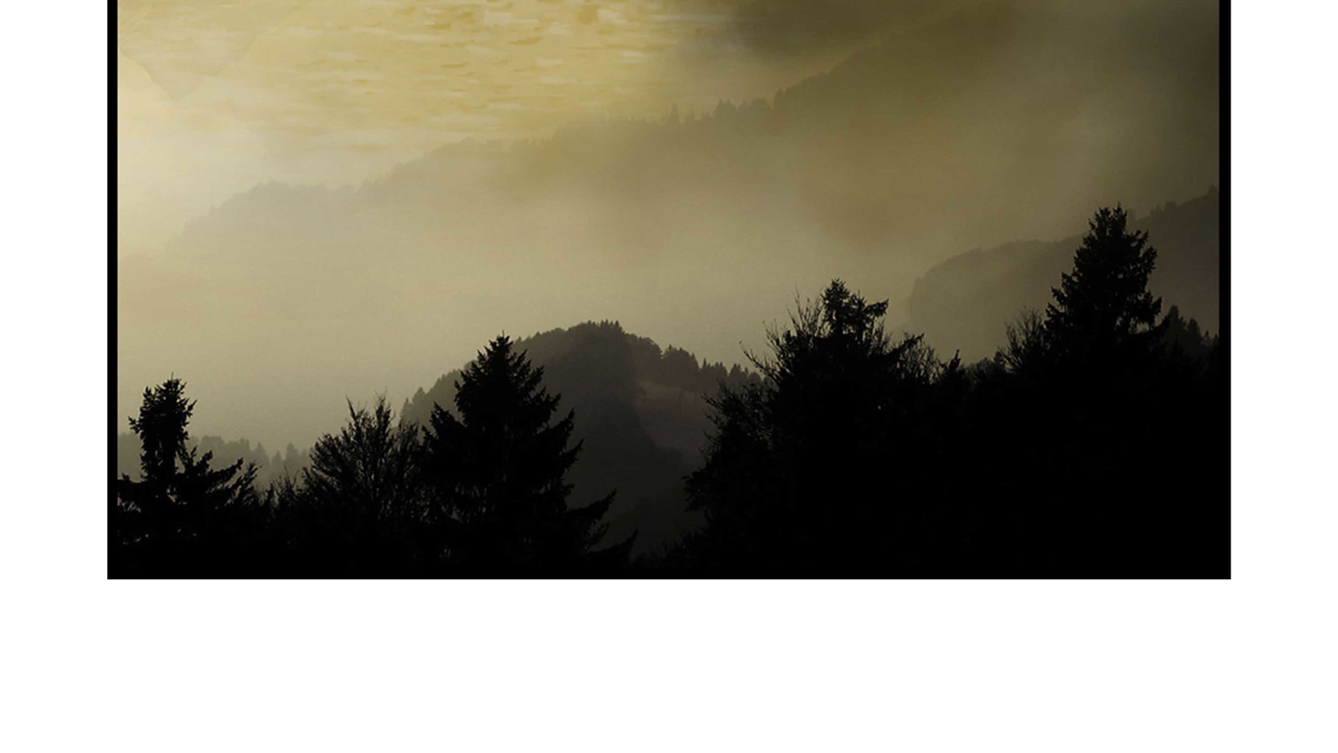 Kunstdruck Malerifabrikken aus Karton / Papier / Pappe in Gelb Posterdruck Holy Land 2 Seidenpapier & schwarzer Rahmen – ca. 30 x 40 cm