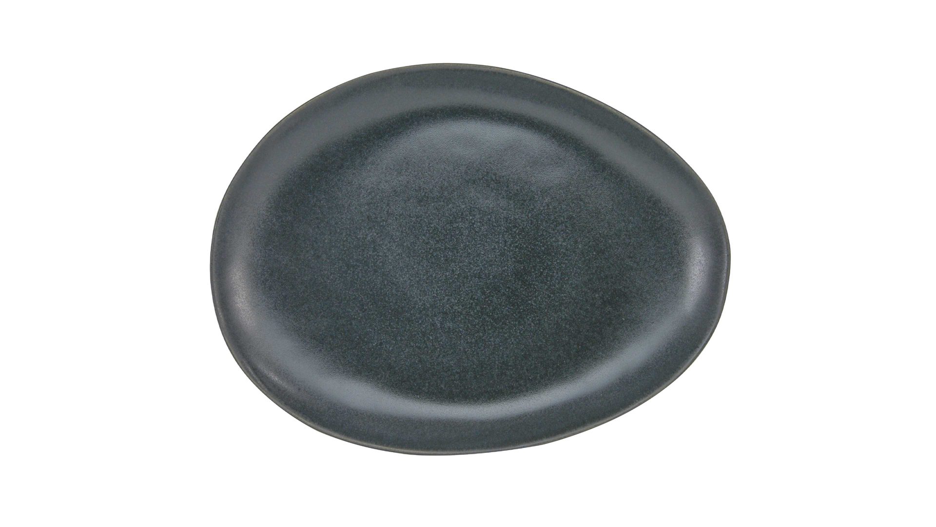 Essteller Creatable aus Steinzeug in Schwarz CREATABLE Pietra – Speiseteller schwarzes Steinzeug – ca. 27 x 20 cm