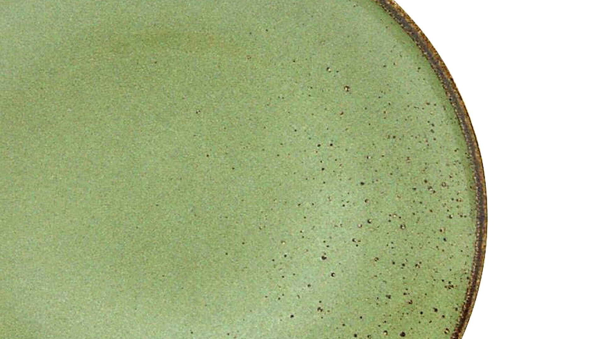 Kuchen- / Frühstücks- / Dessertteller Creatable aus Stein in Grün CREATABLE Nature Collection – Kuchenteller naturgrünes Steinzeug – Durchmesser ca. 21 cm