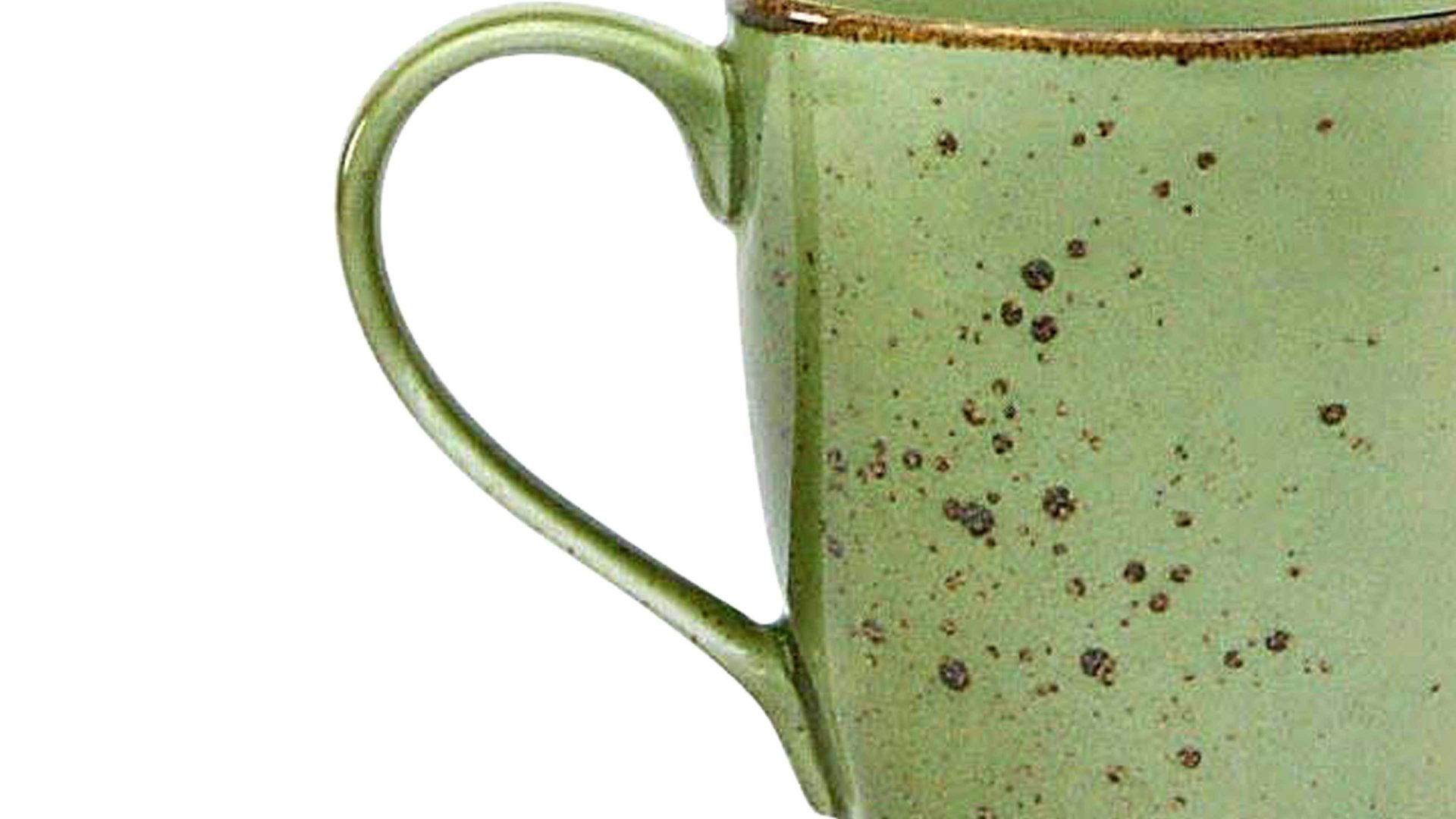 Kaffeebecher Creatable aus Stein in Grün CREATABLE Nature Collection – Kaffeebecher naturgrünes Steinzeug – ca. 300 ml
