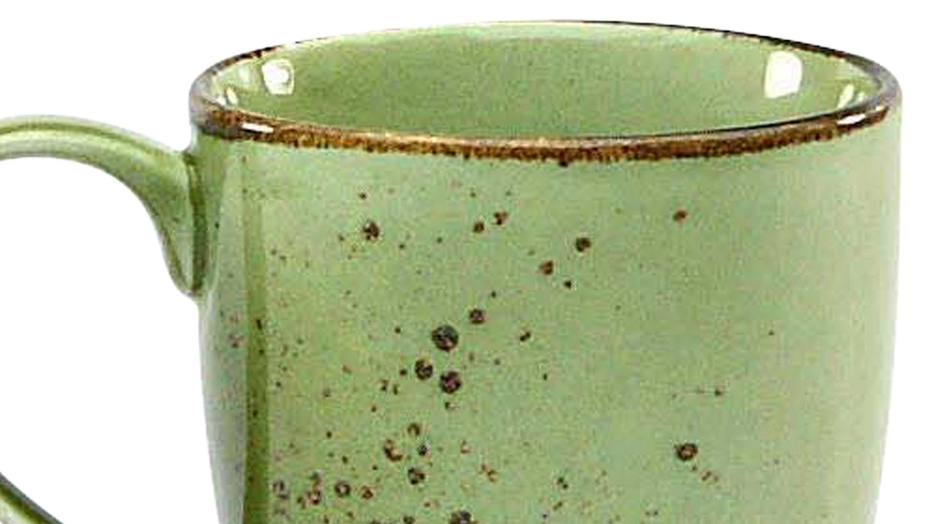 Kaffeebecher Creatable aus Stein in Grün CREATABLE Nature Collection – Kaffeebecher naturgrünes Steinzeug – ca. 300 ml
