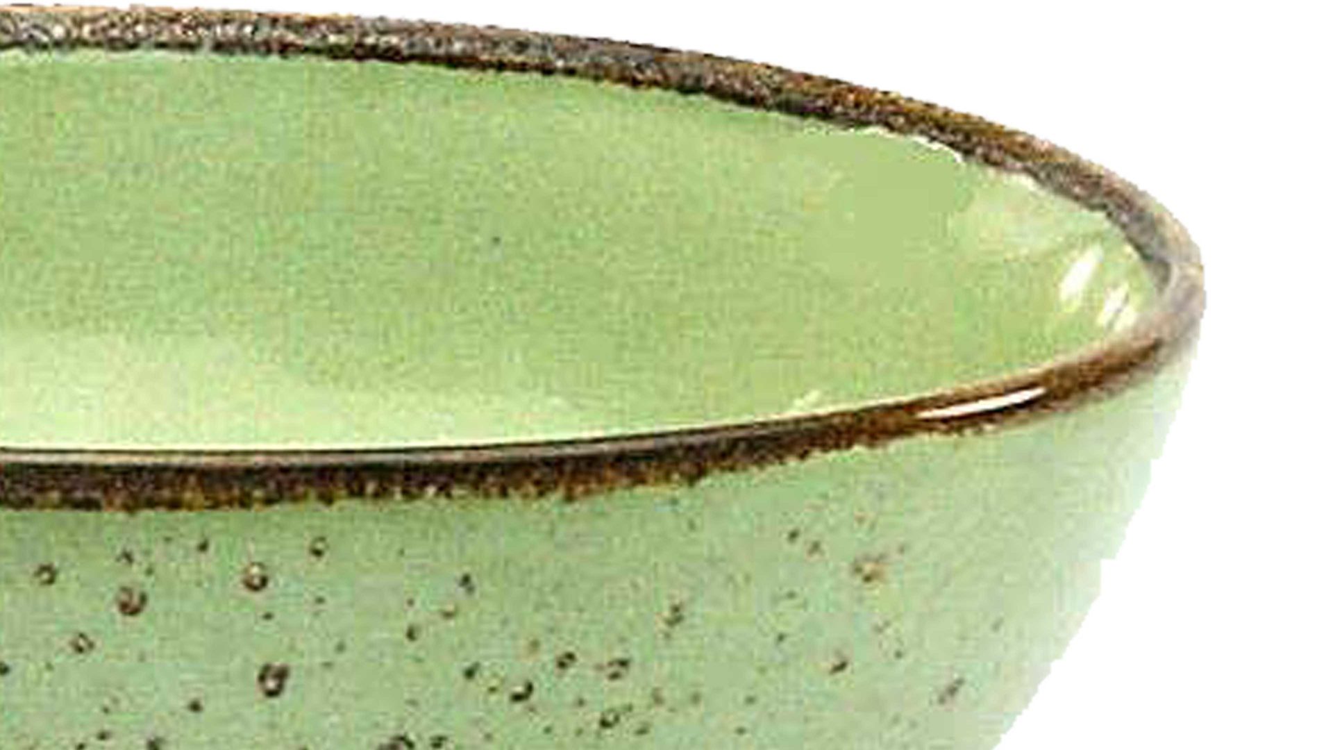 Schale Creatable aus Stein in Grün CREATABLE Nature Collection – Schale naturgrünes Steinzeug – Durchmesser ca. 17 cm