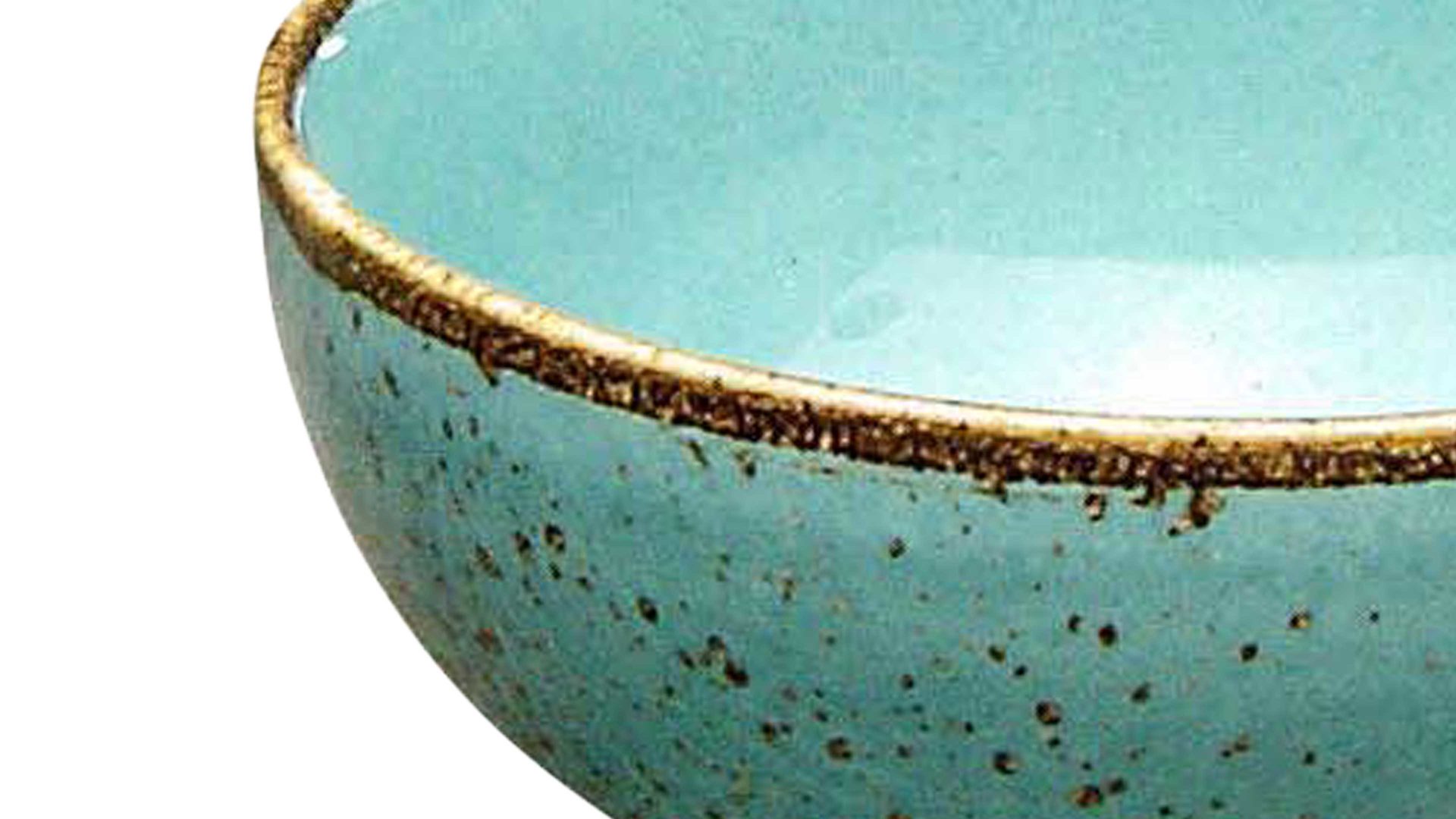 Schale Creatable aus Stein in Blau CREATABLE Nature Collection – Schale wasserblaues Steinzeug – Durchmesser ca. 17 cm