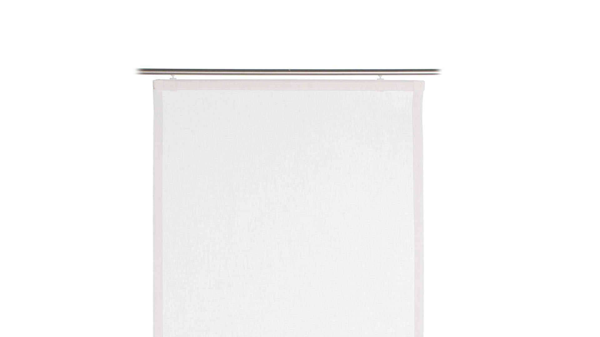 Flächenvorhang Gözze aus Stoff in Weiß Ambiente Trendlife by GÖZZE Flächenvorhang Peru weiße Leinenoptik – ca. 60 x 245 cm