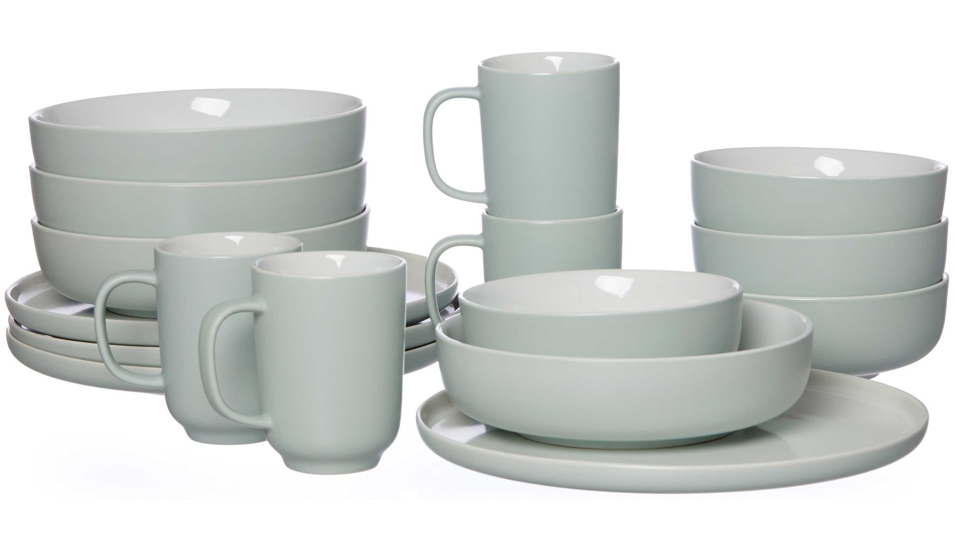 Kombiservice Ritzenhoff & breker aus Keramik in Grün Ritzenhoff & Breker Kombiservice Jasper mintfarbene Keramik - 16-teilig, Kombigeschirr