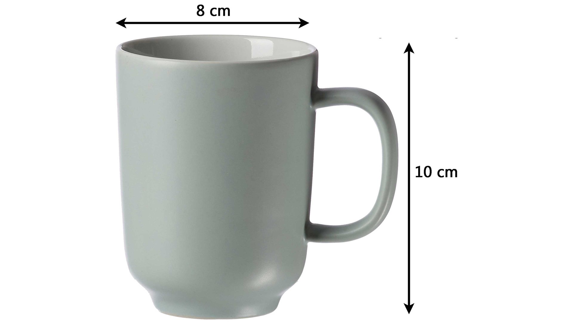 Kaffeebecher Ritzenhoff & breker aus Keramik in Grün Ritzenhoff & Breker Kaffeebecher Jasper mintfarbene Keramik - vierteilig, ca. 320 ml