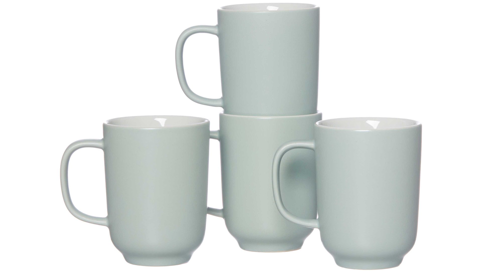 Kaffeebecher Ritzenhoff & breker aus Keramik in Grün Ritzenhoff & Breker Kaffeebecher Jasper mintfarbene Keramik - vierteilig, ca. 320 ml