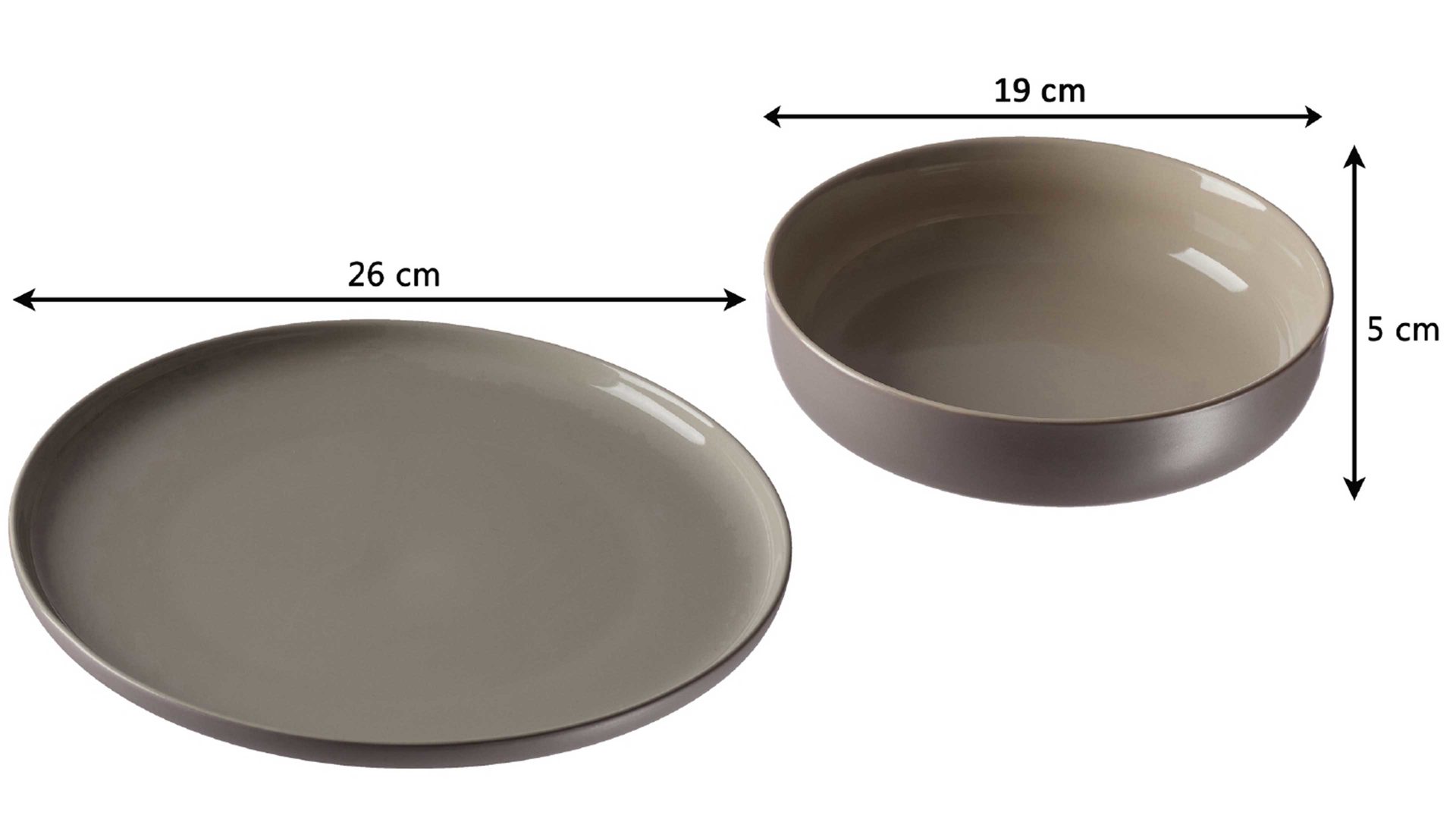 Tafelservice Ritzenhoff & breker aus Keramik in Grau Ritzenhoff & Breker Tafelservice Jasper taupefarbenes Steinzeug - 8-teilig, Tafelgeschirr