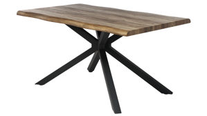 Esstisch Pro.com aus MDF in Holzfarben Dunkel Stacy - Esstisch Akazie & Schwarz - ca. 160 x 90 cm