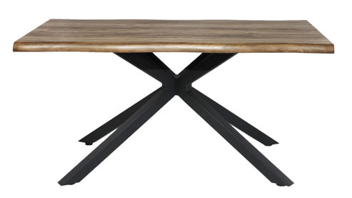 Esstisch Pro.com aus MDF in Holzfarben Dunkel Stacy - Esstisch Akazie & Schwarz - ca. 160 x 90 cm