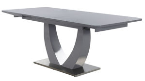 Auszugtisch Pro.com aus Glas in Grau Ulm - Auszugtisch graue Glasplatte & Grau - ca. 160-200 x 90 cm