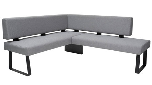 Eckbank PARTNERRING COLLECTION aus Stoff in Grau PARTNERRING COLLECTION Dordrecht - Eckbank steingrauer Boucle Today 85 - Stellfläche ca. 167 x 192 cm