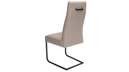 Schwingstuhl PARTNERRING COLLECTION aus Stoff in Beige PARTNERRING COLLECTION Schwingstuhl Hilo sandfarbene Lederoptik Vega 11 & schwarzes Rundrohr