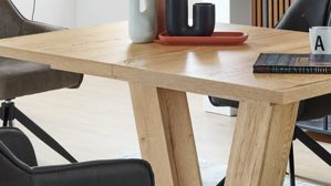 Auszugtisch PARTNERRING COLLECTION aus Holz in Holzfarben PARTNERRING COLLECTION Multi-Decor - Ausziehtisch Halifax Eiche & Schwarz - ca. 140 - 220 x 90 cm