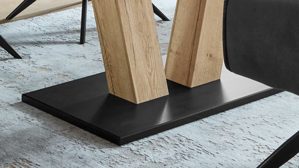 Auszugtisch PARTNERRING COLLECTION aus Holz in Holzfarben PARTNERRING COLLECTION Multi-Decor - Ausziehtisch Halifax Eiche & Schwarz - ca. 140 - 220 x 90 cm