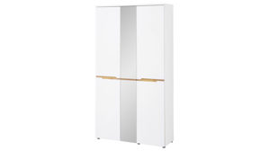 Garderoben-Set Innostyle aus Holz in Weiß Garderoben Serie Memphis - Garderoben-Set Weiß & Artisan Eiche - fünfteilig