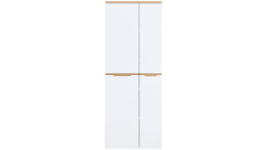 Aktenschrank Innostyle aus Holz in Weiß Büro Serie Memphis - Büroschrank Weiß & Artisan Eiche - ca. 75 x 197 cm