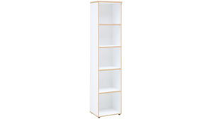 Regal Innostyle aus Holz in Weiß Büro Serie Memphis - Büroregal Weiß & Artisan Eiche - ca. 75 x 197 cm