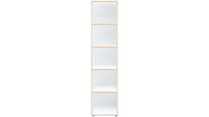 Regal Innostyle aus Holz in Weiß Büro Serie Memphis - Büroregal Weiß & Artisan Eiche - ca. 75 x 197 cm