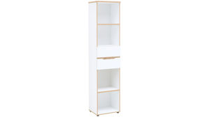 Regal Innostyle aus Holz in Weiß Büro Serie Memphis - Büroregal Weiß & Artisan Eiche - ca. 45 x 197 cm