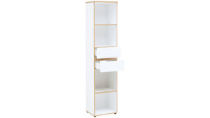 Regal Innostyle aus Holz in Weiß Büro Serie Memphis - Büroregal Weiß & Artisan Eiche - ca. 45 x 197 cm