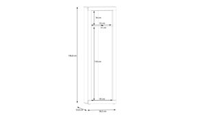 Garderobenschrank Forte® aus Holz in Weiß Garderobenprogramm Baccio - Garderobenschrank Weiß & Artisan Eiche – ca. 58 x 197 cm