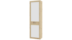 Garderobenschrank Forte® aus Holz in Weiß Garderobenprogramm Baccio - Garderobenschrank Weiß & Artisan Eiche – ca. 58 x 197 cm