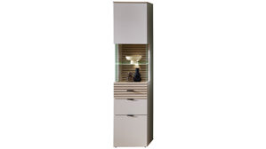 Wohnwand Innostyle aus Holz in Hellbraun Wohnzimmer Serie Ina - Wohnwand Kaschmir & Riva Eiche - fünfteilig