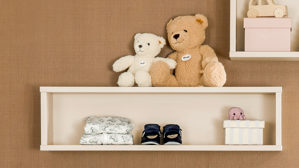 Wandregal Paidi aus Holz in Beige PAIDI Babyzimmer Mila & Ben – Wandbox Cashmere-Beige - ca. 70 x 19 cm