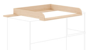 Wickelaufsatz Paidi aus Holz in Holzfarben PAIDI Babyzimmer Mila & Ben – Wickelaufsatz Scandinavian Wood - ca. 129 x 81 cm