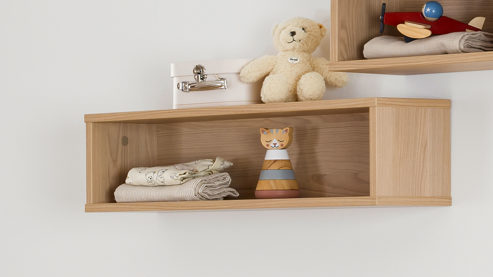 Wandregal Paidi aus Holz in Holzfarben PAIDI Babyzimmer Mila & Ben – Wandbox Scandinavian Wood - ca. 40 x 19 cm