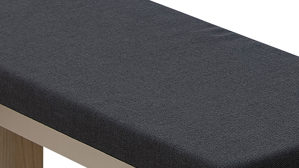 Bank Innostyle aus Holz in Hellbraun Wohnzimmer Serie Ina - Bank mit Sitzkissen Kaschmir & Riva Eiche - ca. 126 x 40 cm