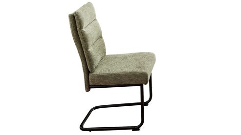 Vierfußstuhl PARTNERRING COLLECTION aus Stoff in Grün PARTNERRING COLLECTION Schwingstuhl Miranda grüner Webstoff Fantasy & schwarzes Eisen