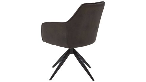 Vierfußstuhl PARTNERRING COLLECTION aus Stoff in Anthrazit PARTNERING COLLECTION Armlehnstuhl Cottage mit Drehfunktion anthrazitfarbene Mikrofaser Aberdeen & schwarzes Eisen