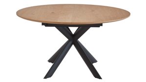 Auszugtisch Venjakob aus Holz in Holzfarben VENJAKOB Ausziehtisch Dalo Wildeiche & Anthrazit - Durchmesser ca. 140 cm