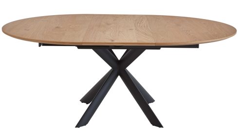 Auszugtisch Venjakob aus Holz in Holzfarben VENJAKOB Ausziehtisch Dalo Wildeiche & Anthrazit - Durchmesser ca. 140 cm
