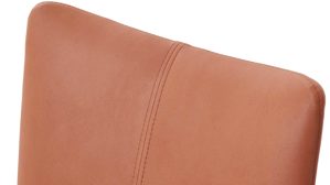 Vierfußstuhl Venjakob aus Stoff in Orange VENJAKOB Armlehnstuhl Margit cognacfarbene Mikrofaser Gavin & sepiafarbenes Metall