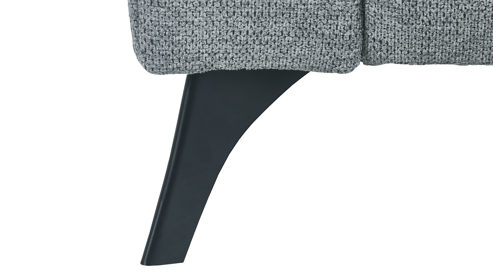 Ecksofa KAWOO aus Stoff in Hellgrau KAWOO Polsterprogramm Nil - Funktions-Ecksofa hellgrauer Chenillebezug Aragon 90 - Stellfläche ca. 277 x 203 cm