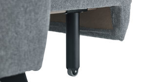 Ecksofa KAWOO aus Stoff in Hellgrau KAWOO Polsterprogramm Nil - Funktions-Ecksofa hellgrauer Chenillebezug Aragon 90 - Stellfläche ca. 277 x 203 cm