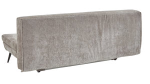 Schlafsofa Restyl aus Stoff in Hellbraun Schlafsofa Terri taupefarbener Chenillebezug 2-7092 & schwarze Metallfüße